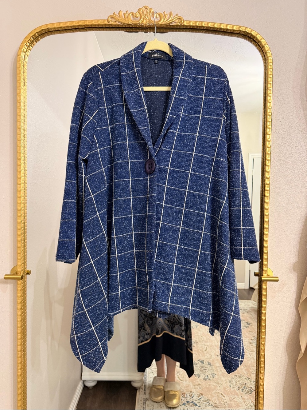 Shi by JOURNEYS Speckled Navy Tweed Cardigan